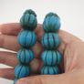 Antique African Turqouise Blue Melon Shape Beads Necklace Strands Image 5