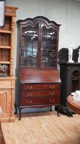 Superb Edwardian Mahogany Bureau Bookcase