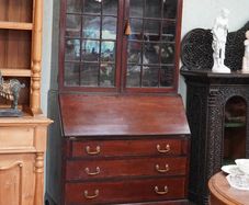 Superb Edwardian Mahogany Bureau Bookcase