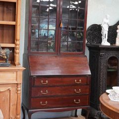 Superb Edwardian Mahogany Bureau Bookcase
