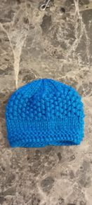 hand knitted chunky wool baby hat