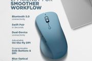 Lenovo Yoga Pro Mouse | Custom-programmable Buttons, Dual Device Connectivity, Dynamic Scroll Wheel, Righthanded Efficiency, Blue Optical Sensor Technology, USB-C, BT 5.0