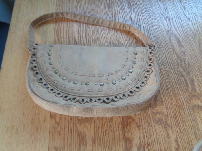 Beige Suede Handbag for Sale