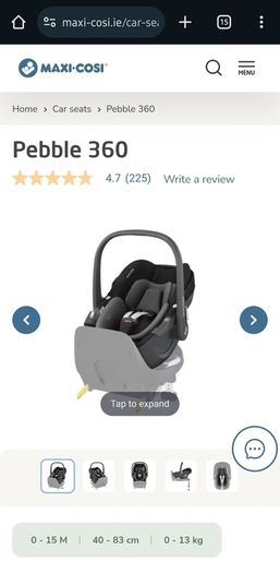 Maxi Cosi Pebble 360 Infant Carseat (Base NOT included)