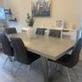 Grey Faux Leather Dining Chairs Image 2