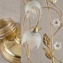 Elegant Vintage "Floristica" Brass Floor Lamp (Classic / Hollywood Regency Style) Image 3