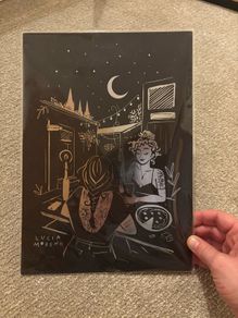 Brand New Print Black and White Print by Lucia Moreno