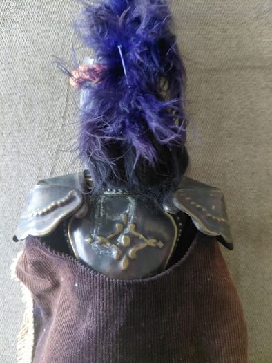 Vintage Sicilian Marionette Knight puppet hand painted wooden head