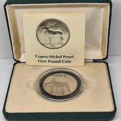 Ireland 1990 Proof 1 Pound Coin in Original Holder with COA