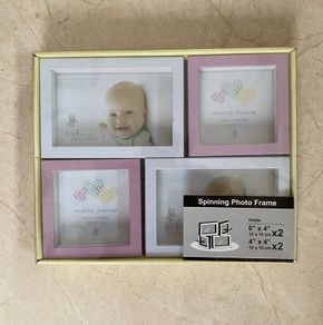 NEW SEALED Spinning Photo Frame - 4 pictures