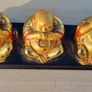 Three brass Buddha figurines Image 4