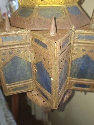 Vintage Large Moroccan, Moorish, or North African Hanging Lantern, Postage available or Collection