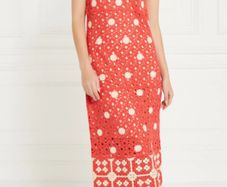 Bnwt red crochet dress gallery Dunnes stores size 14