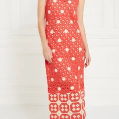 Bnwt red crochet dress gallery Dunnes stores size 14