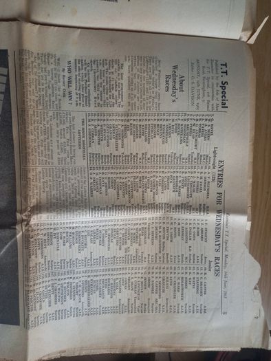 Old News Paper, TT Special