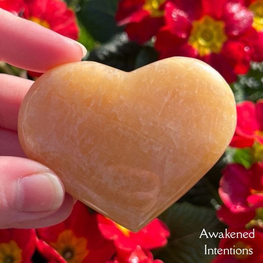 Variety of Crystal Heart Gemstones Rose Quartz, Tigers Eye, Opalite, Clear Quartz, Calcite, and more