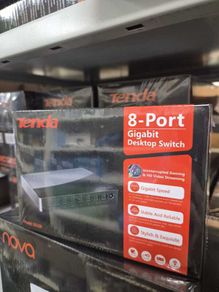Tenda SG108 8 Port Gigabit Ethernet Switch, Rj45 10/100/1000Mbps Switch, Plug & Play, Automatic MDI/MDIX, Desktop or Wall Mounted, Plastic