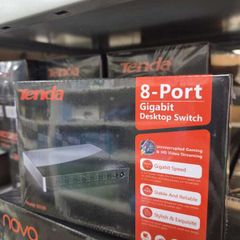 Tenda SG108 8 Port Gigabit Ethernet Switch, Rj45 10/100/1000Mbps Switch, Plug & Play, Automatic MDI/MDIX, Desktop or Wall Mounted, Plastic