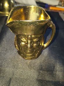 Beautiful Old Brass Toby Jug, Postage Available,