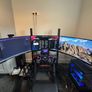 3x Samsung 27" + Trak Racer Triple Monitor Stand Image 3
