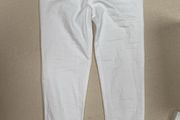 Massimo Dutti white cotton trousers