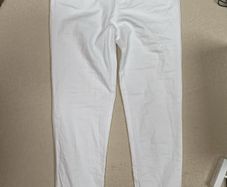Massimo Dutti white cotton trousers