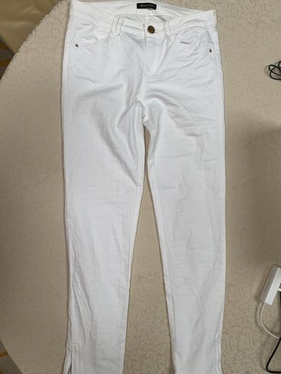 Massimo Dutti white cotton trousers