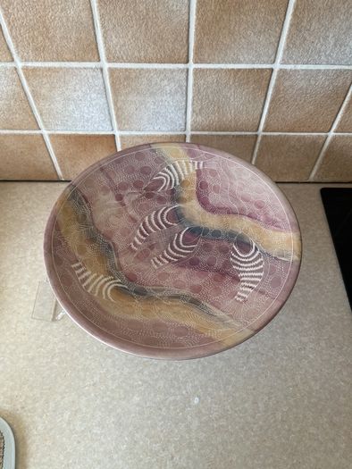 African Soapstone Hand carved 10.5" Bowl & 7.5" long Swan shaped soapstone