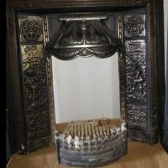 Edwardian cast iron fireplace insert