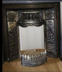 Edwardian cast iron fireplace insert