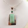 Sterling Silver 925 Aqua Chalcedony Pendant Necklace Image 2