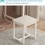 White Makeup Vanity Desk with Mirror and Lights, Vanity Set with Chair, Make Up Dresser Table with Drawers and UK Power Outlet for Girls Bedroom Small Space Image 5
