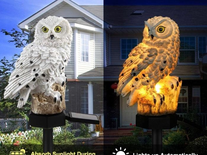 Owl Shape Light LED Solar Garden Light Owl Lawn Lamp Waterproof Solar Led Lights Outdoor Lighting Night Light Decorative Home Garden (FREE POSTAGE)