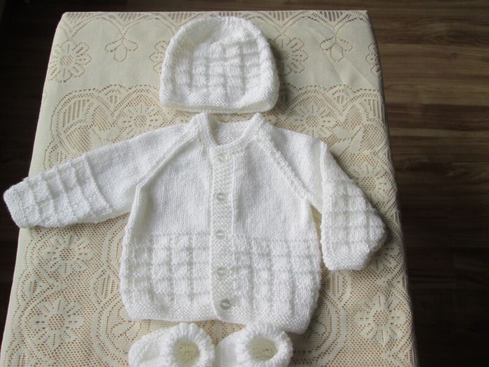 Hand Knitted Baby's Cardigan's, Hat &  bootie's