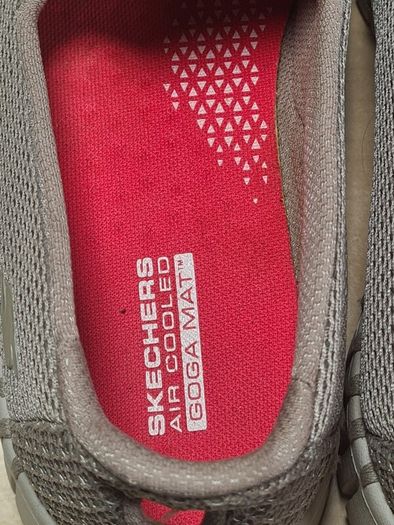 womens SKECHERS GO WALK Slip in trainers runners beige Size UK 4 EU 37