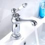 Luxury Victorian Basin Mixer Taps Chrome Mono Bathroom Cloakroom Sink Tap Hot and Cold Classic Faucet (Chrome) Image 6