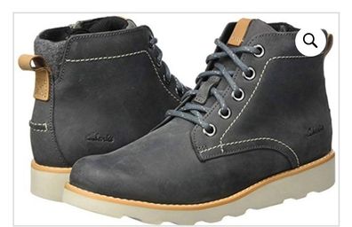 Clarks grey leather boots  size 2