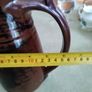 Roundstone pottery dark Brown water jug / vase Co. Galway Ireland. Image 3