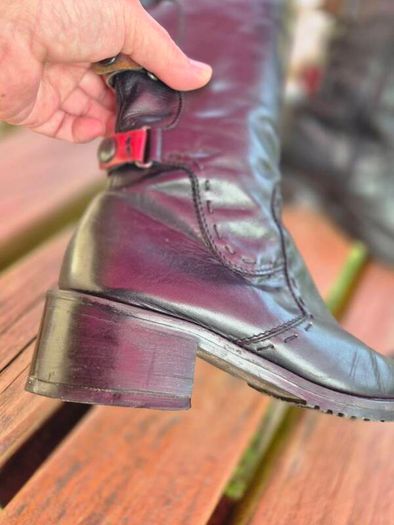 Roby and Pier Italian Leather Boots, Size UK4, EU37 - Wide Fit, AV
