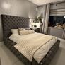 Gorgeous Oversized Grey Chesterfield-style Double Bed Frame For Sale! Image 2