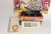Corgi 267 1st Edition 1967 gloss Black Batmobile with Box, plinth, envelope.