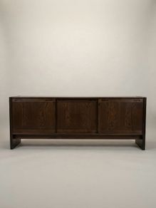 FLASH SALE ! Was 1300 Now 1050 ! Skovby Dark Oak Low Sideboard, 1960s Danish Minimalist