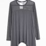 DKNY Long Stretch Mesh Jersey Top New    -   Handkerchief Hem Image 7