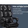 Office Chair with Dual Paddings, Computer Executive Desk Chair with Footrest Armrests, High Back 150 Recliner Tilting 360 Swivel, PU Leather, Glossy Black Image 3