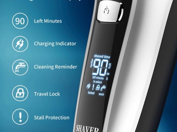Electric Shavers for Men Cordless Rechargeable,Electric Razor for Men Wet&Dry Waterproof,Mens Shaver with Pop-up Beard Trimmer,Rotary Shaver with LED Display