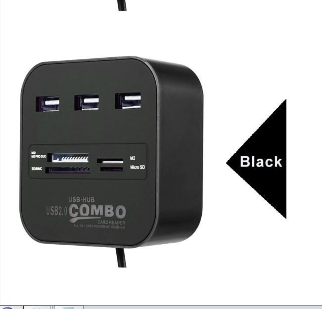 Usb Hub 2.0 3 Ports Tf Micro Sd Card Reader Slot Usb Multi Usb Splitter Cables Ft For Laptop And Macbook