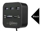 Usb Hub 2.0 3 Ports Tf Micro Sd Card Reader Slot Usb Multi Usb Splitter Cables Ft For Laptop And Macbook