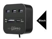 Usb Hub 2.0 3 Ports Tf Micro Sd Card Reader Slot Usb Multi Usb Splitter Cables Ft For Laptop And Macbook