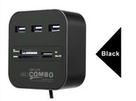 main image for ad Usb Hub 2.0 3 Ports Tf Micro Sd Card Reader Slot Usb Multi Usb Splitter Cables Ft For Laptop And Macbook