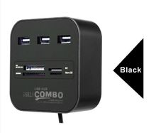 Usb Hub 2.0 3 Ports Tf Micro Sd Card Reader Slot Usb Multi Usb Splitter Cables Ft For Laptop And Macbook